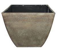 Southern Patio Brown Resin Dolomite Planter 16 in. W 