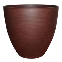 Southern Patio Redwood Ceramic Egg Planter 18 in. W 