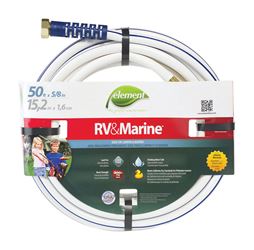 Element  5/8 in. Dia. x 25 ft. L White  RV/Marine  Hose  Safe for Drinking Water 