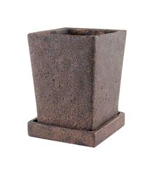 Syndicate Home & Garden Brown Concrete Tapered Square Planters 5-1/2 in. 