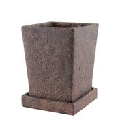 Syndicate Home & Garden  Brown  Concrete  Tapered Square  Planters  5-1/2 in. 