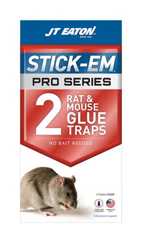 JT Eaton Stick-Em Pro Series Small Glue Animal Trap For Rats & Mice 2 pk