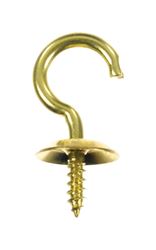 Ace  3/32  0.875 in. L Solid Brass  Brass  Cup Hook  1 pk 