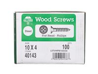 Hillman  Flat  Wood Screw  No. 10   x 4 in. L Zinc  Steel  100 pk 