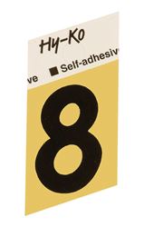 Hy-Ko  Self-Adhesive  Black  Aluminum  Number  8  1-1/2 in. 