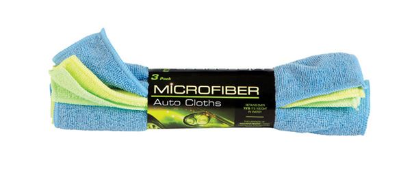 Peak  12 in. L x 16 in. W Microfiber  Auto Cleaning Cloth  3 pk 
