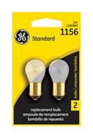 GE Miniature Lamps 1156BP For Turn Signal, Stop, Tail and Parking 12 volts 2 Carded 
