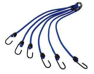 Pro Grip  Tie Down Stretch Cord  36 in. L Wire Hooks  Blue 