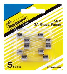 Bussmann 3 amps AGC Mini Automotive Fuse 5 pk 