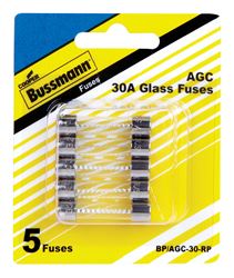 Bussmann 30 amps AGC Glass Tube Fuse 5 pk 