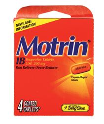 Motrin  Ibuprofen  4 tablet 
