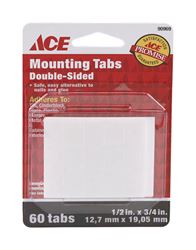 Ace  1/2 in. W x 3/4 in. L Double Sided Mounting Tabs  White 