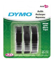 Dymo Labelmaker Refill Tape 3/8 in. x 9.8 ft. Black 