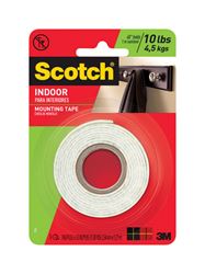 Scotch  1 in. W x 50 in. L Mounting Tape  White 