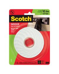 Scotch  1 in. W x 125 in. L Mounting Tape  White 