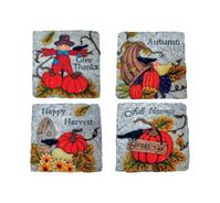 Alpine  Harvest Stepping Stones  Fall Decoration  Assorted  8 in. L 