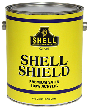 Shell Shield Paint Flat Exterior White Gallon