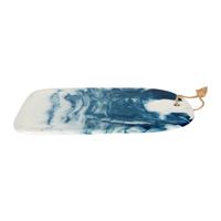 13-1/2 L x 7-3/4 Ceramic Cutting Board, Blue Marble Glaze  