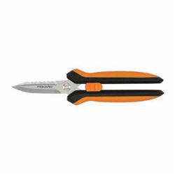 FISKARS 399220-1001 Multi-Purpose Garden Snip, 8 in OAL, Stainless Steel Blade, Soft-Grip Handle, Black/Orange Handle 